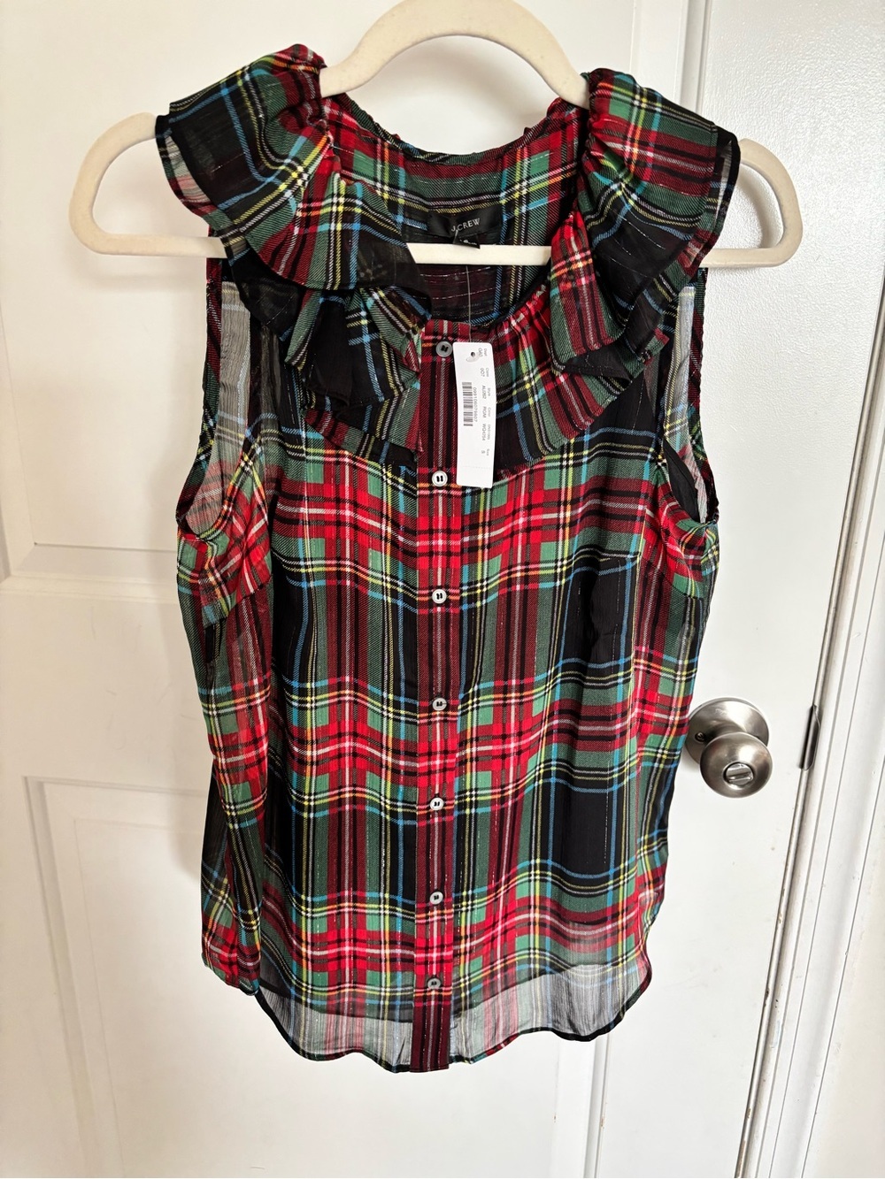 J. Crew Ruffle Collar Top - Picture 2 of 7